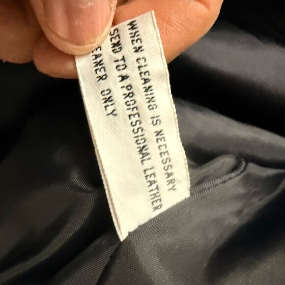 Vintage 90s Hunt Club Trench Men's Black Leather Trench Coat - Picture 10 of 11